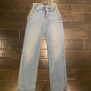 EB Denim Chain Straight Jeans